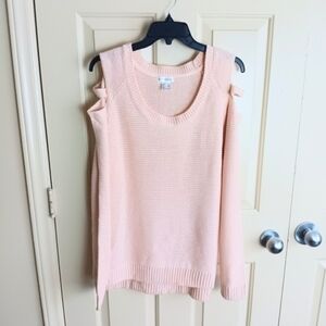 VENUS Women Soft Pink Cutout Sweater Size Large NWOT